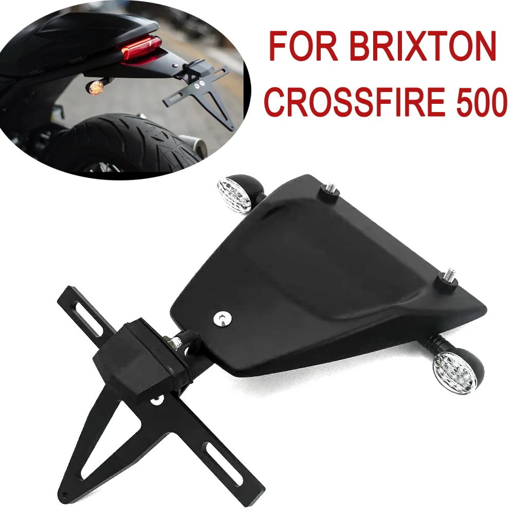 

Retro Cushion Cover Rear Mudguard For Brixton Crossfire 500 License Plate Light License Plate Bracket Turn Light Assembly