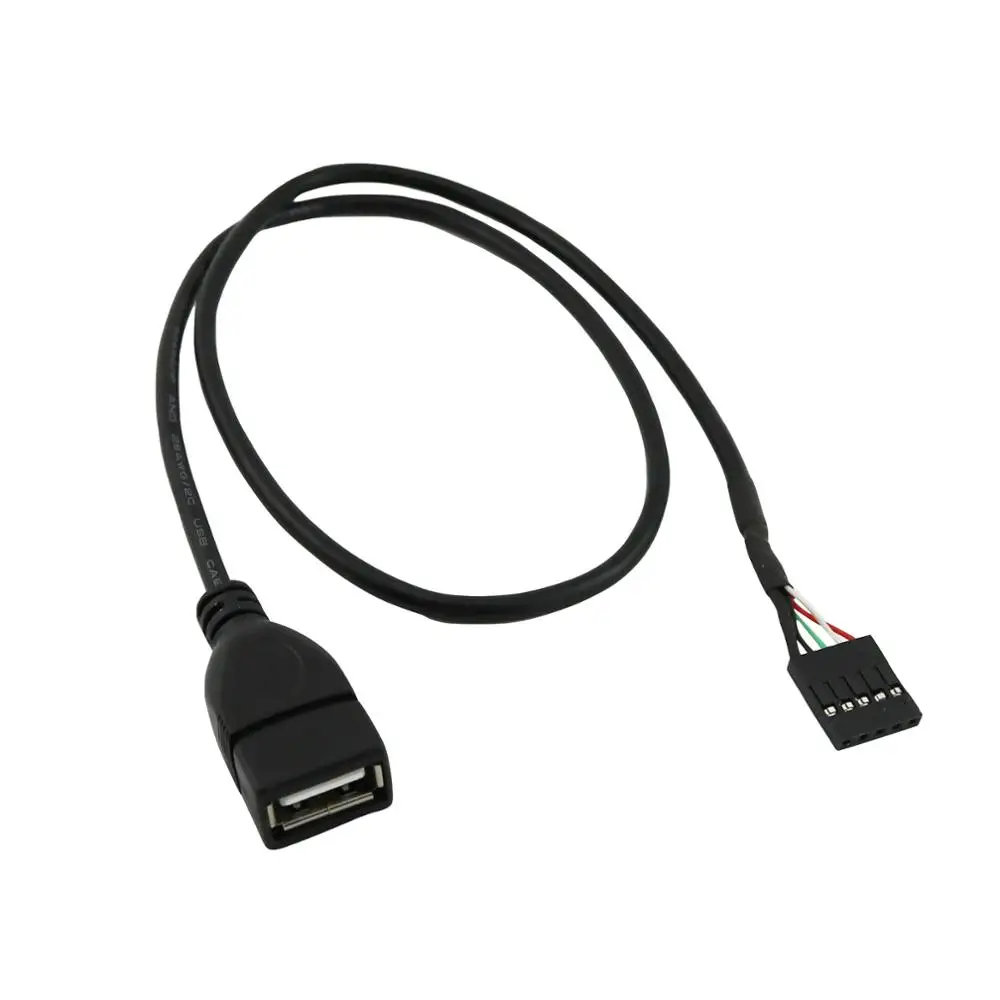 1pc USB 2.0 A Female to Dupont 5 Pin Female Jack Header Motherboard Connector Cable 50CM/1.5FT