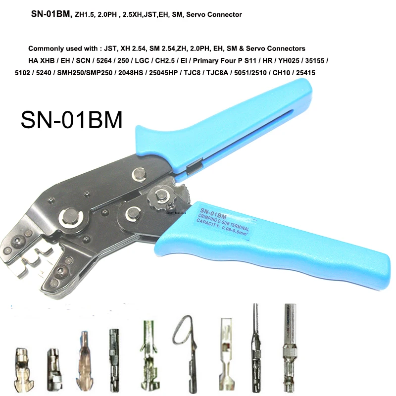 SN-2549 SN-28B SN-01BM crimping plier for PH 2.0, XH2.54, JST, 2510 servo connector plug, D-SUB connector Multi-tools crimper p