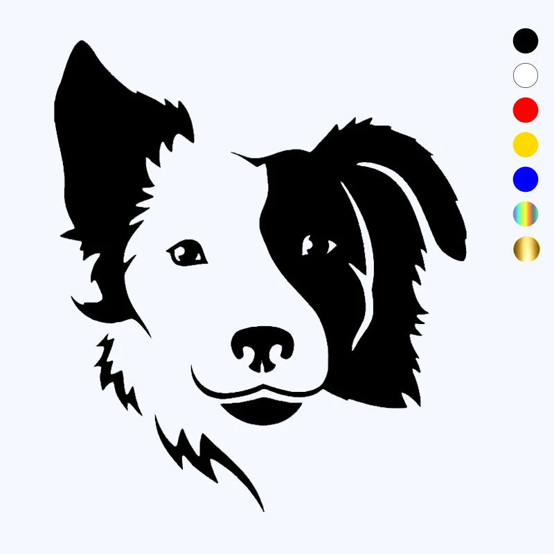 CK20430# 15x13cm Die-Cut Vinyl Decal Border Collie Car Sticker Waterproof Auto Decors on Bumper Rear Window