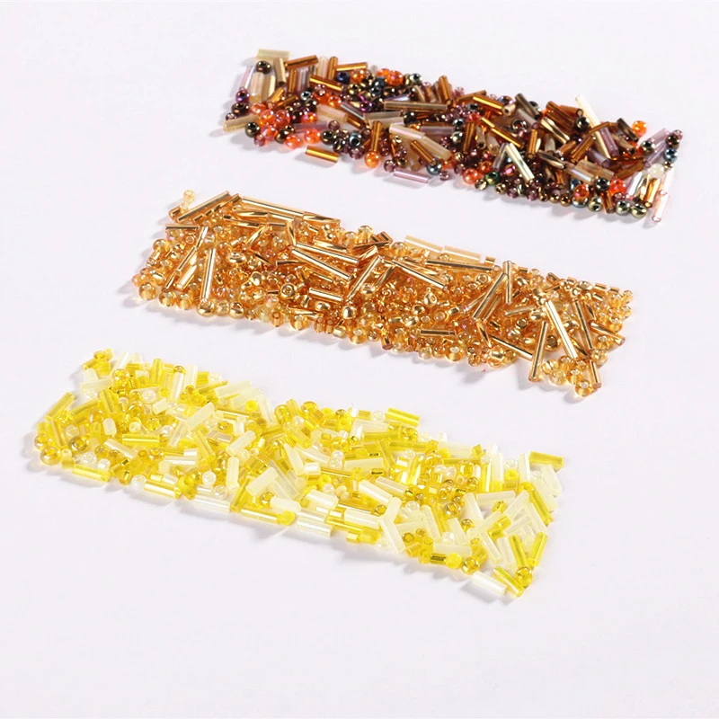 10g Mixed Seed beads Multi Colors and Size Round Bugle Glass Bead For DIY Jewellery Garment Beading Embroidery Accessories