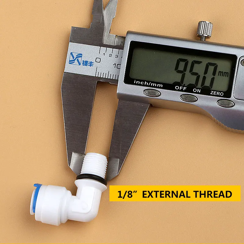 1/8" External Thread to 1/4" Tube Pipe With Sealing Ring Elbow Diameter 10MM Quick Connect Filter Water Reverse Osmosis System