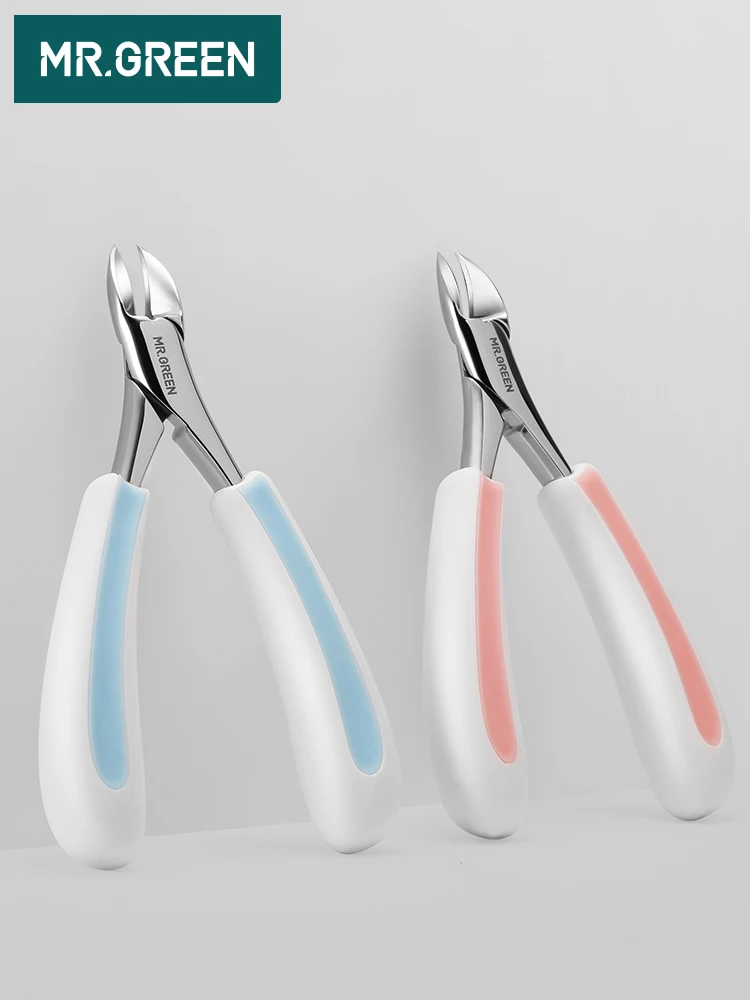 MR.สีเขียวเล็บ Clipper เล็บเครื่องมือสแตนเลสสตีลหนา Plier กรรไกรเล็บเท้าคุด Nipper Trimmer