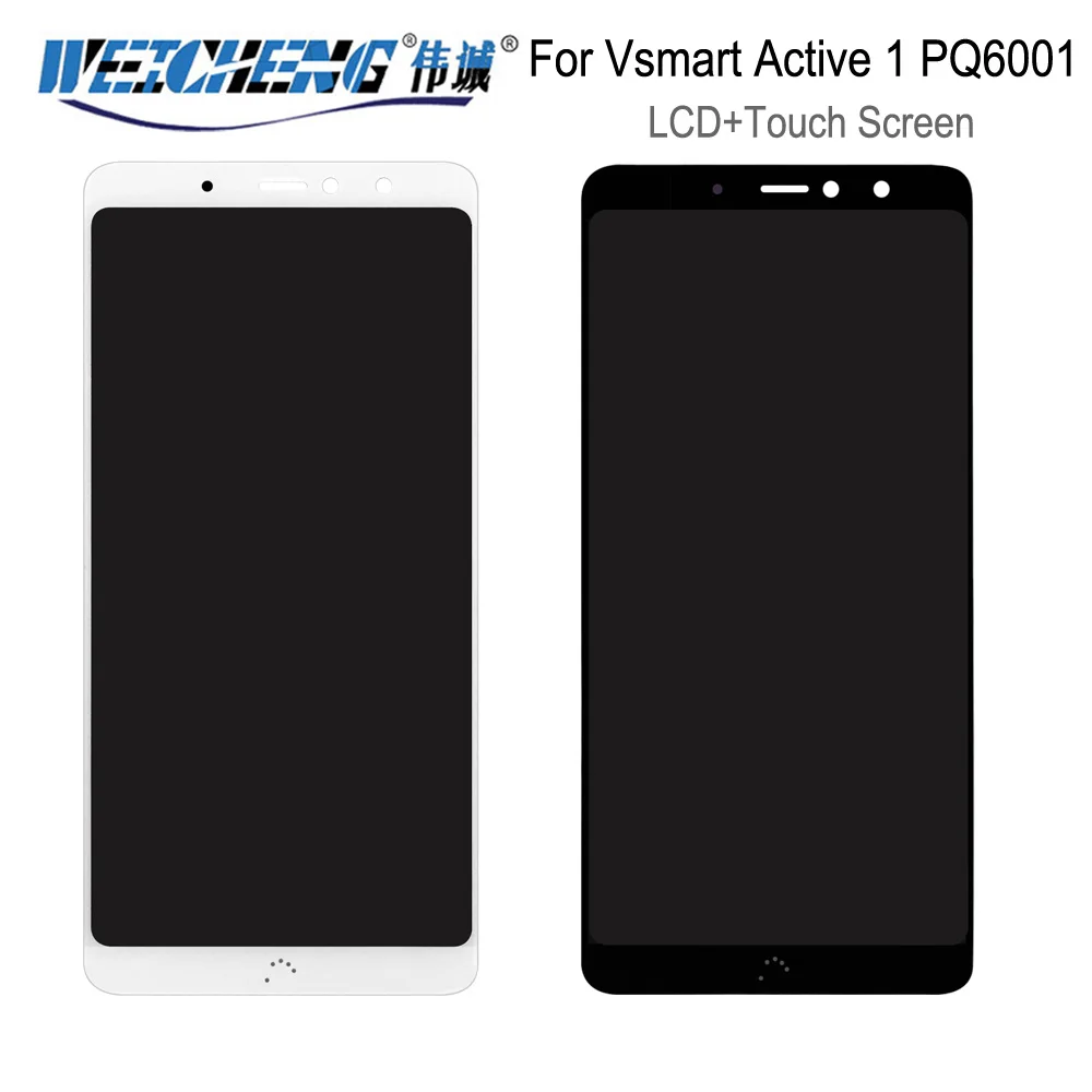 Black/White For Vsmart Active 1 PQ6001 LCD Display+Touch Screen Digitizer Assembly with Frame For Vsmart Active1 lcd+Tools