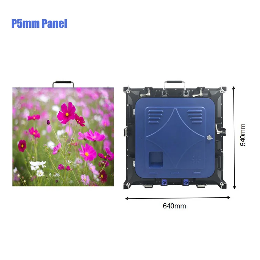 P5mm 640*640mm Digital screen 3in1 RGB 128*128 pixel full color SMD2727 Outdoor LED display cabinet panel made in China