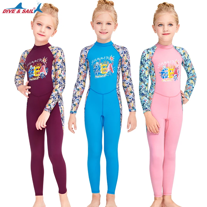 Kids Full Body Lycra Dive Skin Girls Boys Swimsuit Bathing Suit Sunsuit UPF 50+ Surfing Snorkel Dive Suit Wetsuit for 3-10T