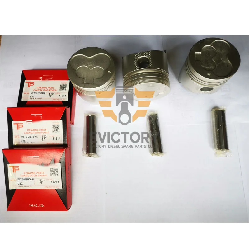 

For MITSUBISHI L3C rebuild kit overhaul ring + cylinder head gasket + piston