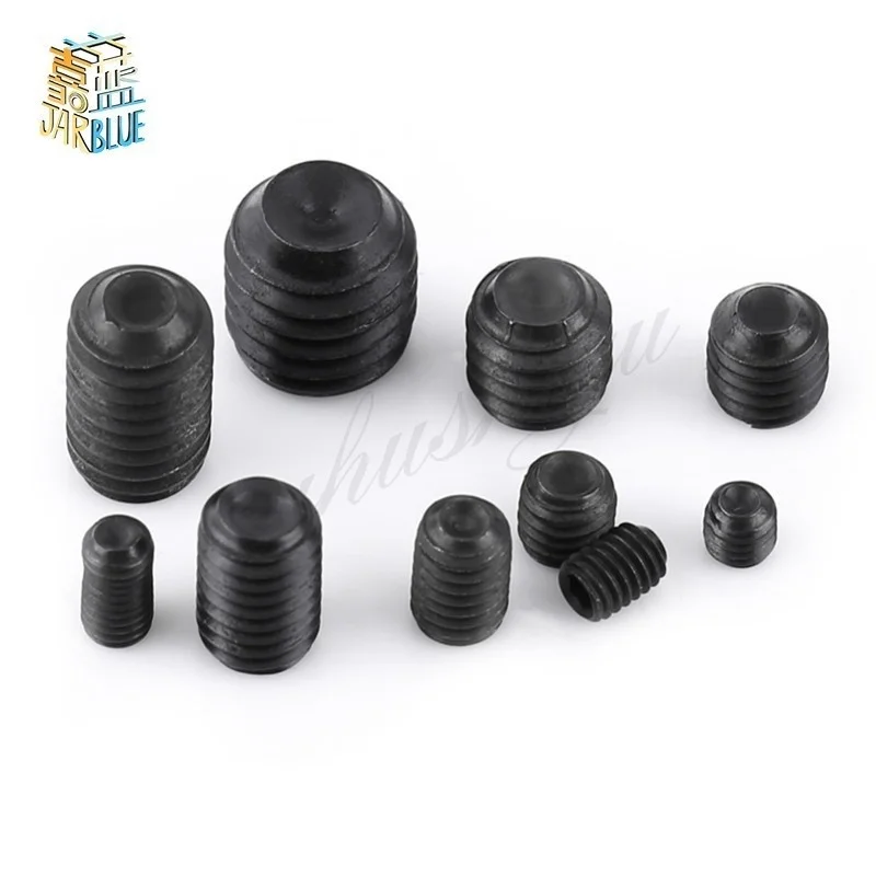 200pcs/set M3 M4 M5 M6 M8 Hex Socket Screws Bolts Cup Point Assortment Kit Black Fastener Hardware With Box