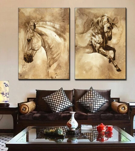 The Golden Horse Galloping Abstract Minimalism Wall Art Canvas Painting And Poster Print Wall Picture for Living Room Decoration