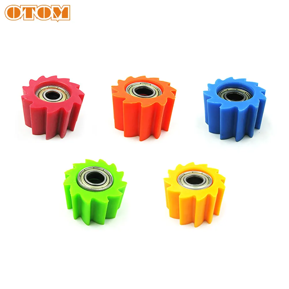 OTOM Tensioner Pulley Wheel Motorcycle Chain Rollers Serrated Guide Pulley 8mm/10mm For YZF KTM RMZ KLX CRF ATV Dirt Bike Enduro