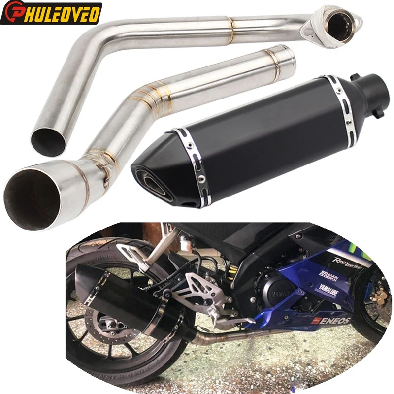 For YZF R15 V3 2017-2019 Motorcycle Exhaust Full System Collector Header with Exhaust Muffler Escape Front Pipe for YZF-R15 V3