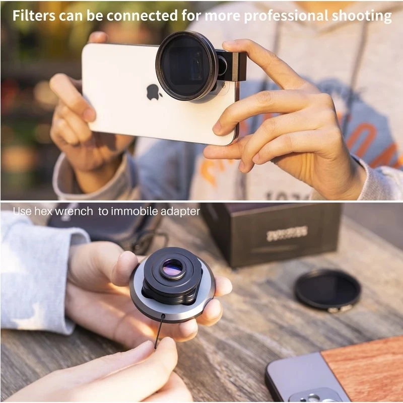 For Ulanzi 1.55XT Anamorphic Lens for iPhone 16 15 14 Samsung 1.55X Wide Screen Video Widescreen Slr Movie Videomaker Filmmaker