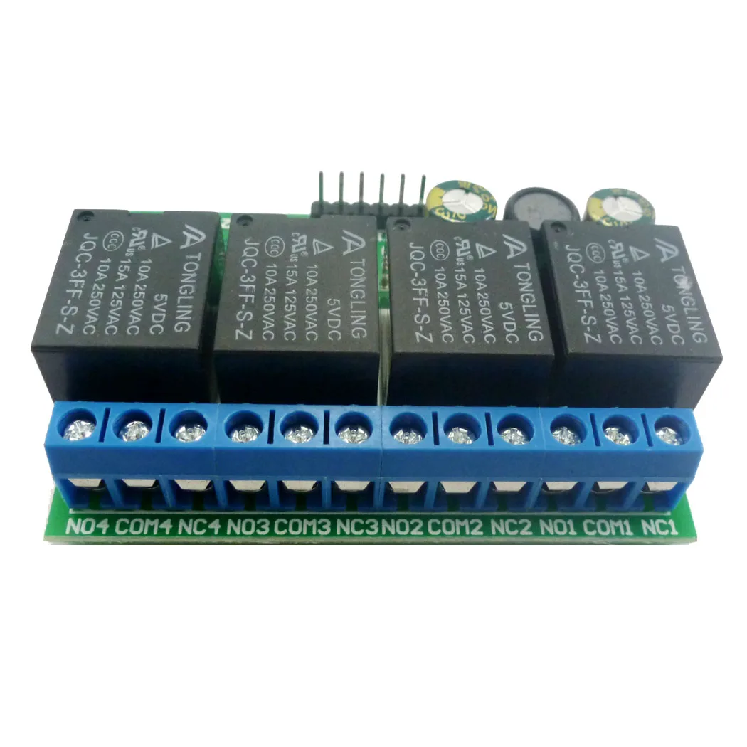 Módulo de relé de pestillo abatible DC 6V-24V, interruptor electrónico de autobloqueo biestable, botón de placa de disparo de pulso bajo, Control MCU IO