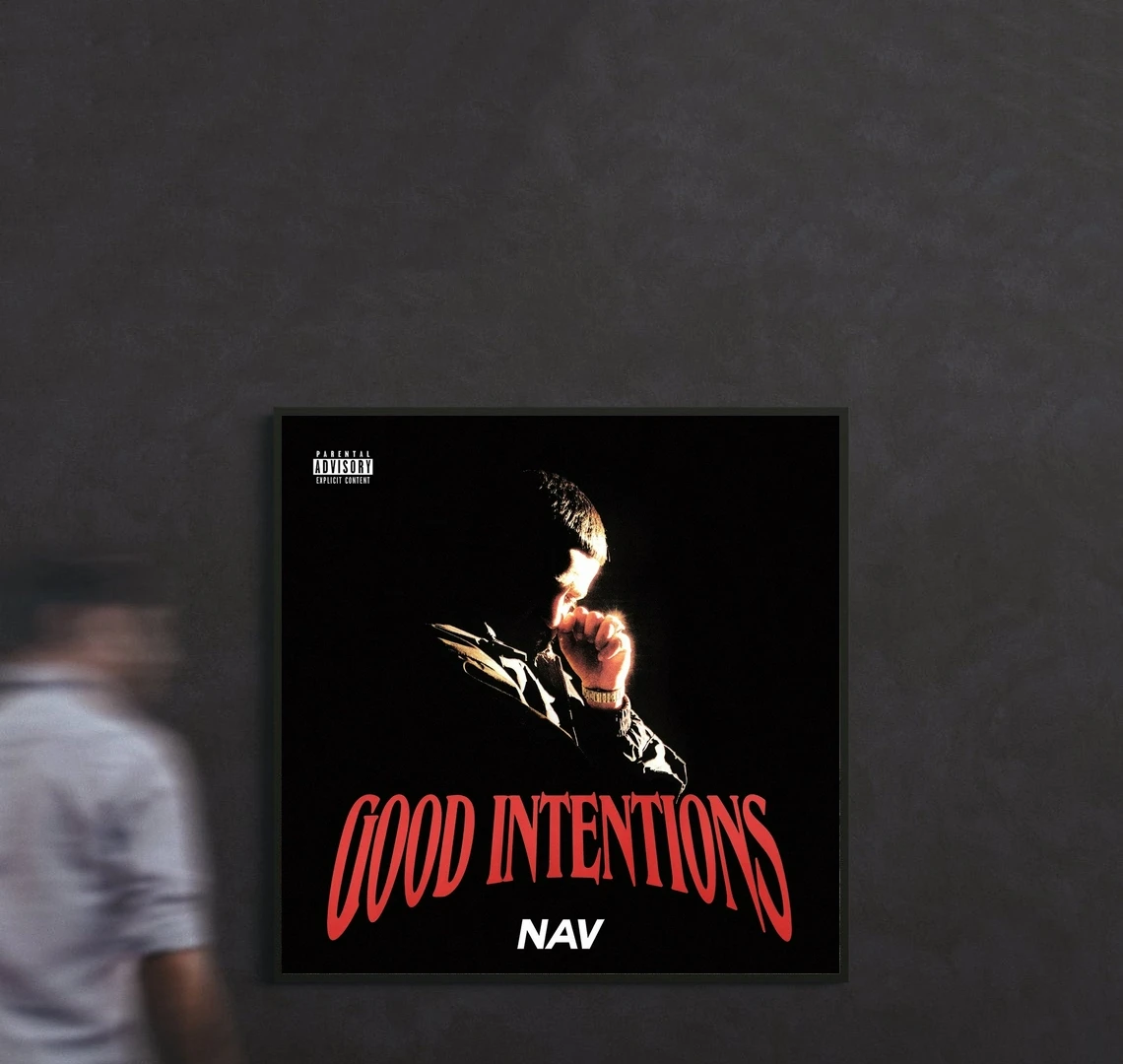 NAV  Good Intentions Music Album Cover Poster Canvas Print Rap Hip Hop Music Star Singer Wall Painting Decoration