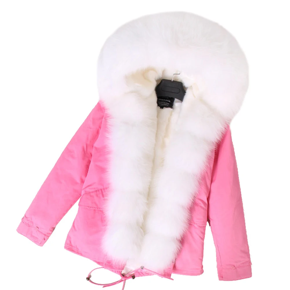 Fox fur big fur collar access control fur short style detachable liner warm thick coat jacket