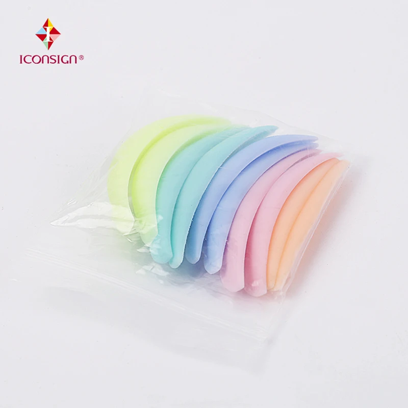 ICONSIGN 5 Pairs/Bag Colorful Eyelash Lift Pads Soft Silicone Recycle Lashes Perm Rods Eye Lash Lifting Curlers Makeup Tools