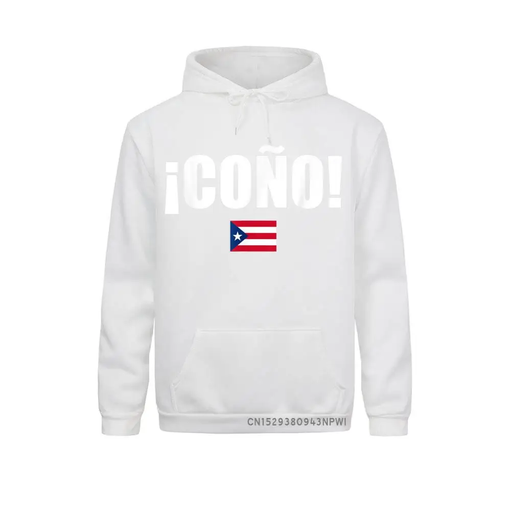 Cono Puerto Rico Flag Spanish Slang Funny Sports Pullover High Street Hoodies Winter Women's Sweatshirts Simple Style Designer