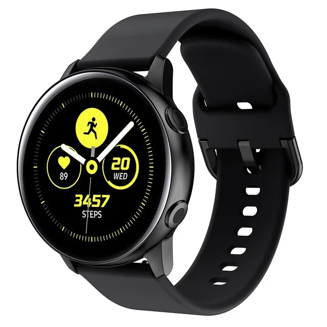20mm Silicone Strap Watchband for Samsung Galaxy Watch 4 5 6 40mm 44mm,Watch 5Pro,6 Classic/Active 2 Bracelet for Amazfit Bip