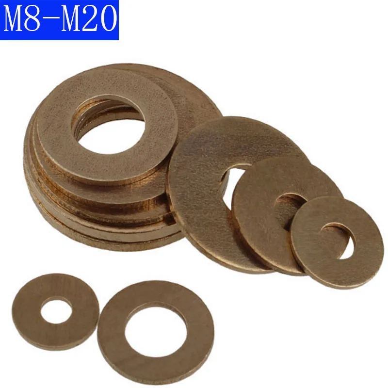 M8 M10 M12 M14 M16 M18 M20 Brass Flat Washers To Fit Metric Bolts & Screws GB97 Copper