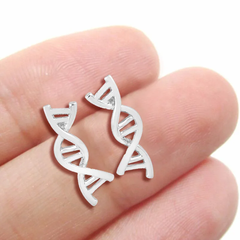 Punk Boho Geometrical DNA Stud Earrings Biology Chemistry Molecule Jewelry Earrings For Women lovers Teacher Scientist Gifts