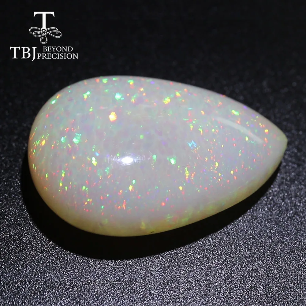 TBJ ,73.91 ct Marvellous Shinning Opal precious natural gemstone pear shape full fire ethiopia Opal for DIY Fine Gold  jewelry