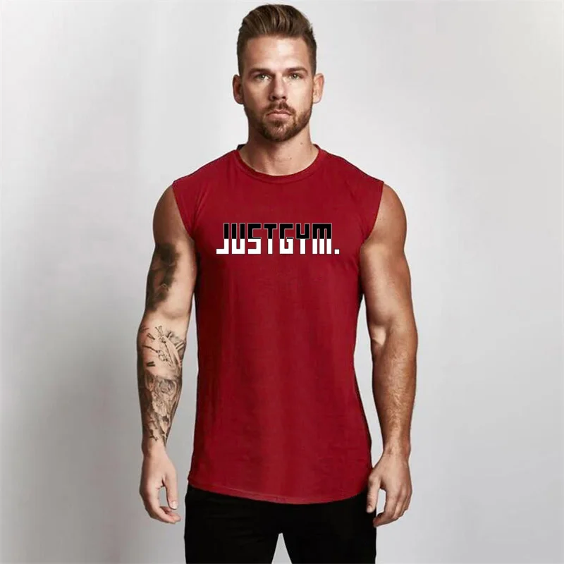 Summer Gym Clothing Sporting Singlets Bodybuilding Stringer Tank Top Men Fitness Vest Muscle Sleeveless Shirt Fashion Tanktop