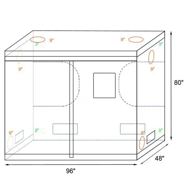 Tenda Penumbuh Rumah Digunakan Tenda Tanaman Dalam Ruangan Hidroponik Tumbuh Tenda Ruang Tumbuh Tenda untuk Dalam Ruangan Rumah Kaca Tumbuh Tanaman Mylar
