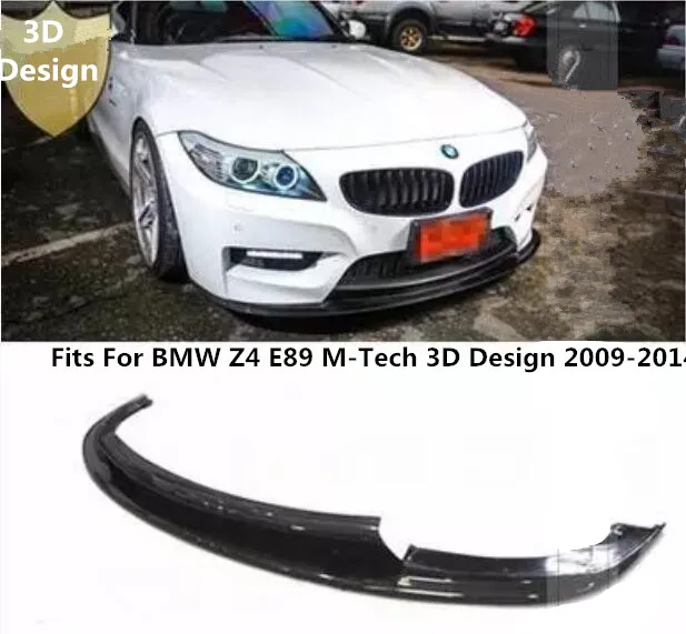 Car Carbon Fiber Front Bumper Lip Spoiler Auto Car Diffuser Fits For BMW Z4 E89 M-tech 3D Design 2009-2014