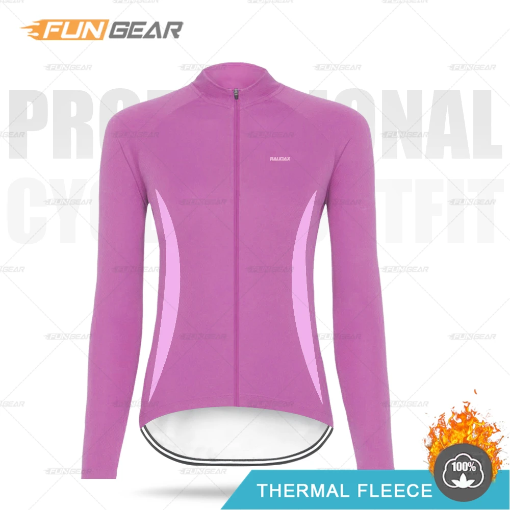 Thermal Cycling Jersey for Women, Long Sleeve Jacket, Thermal Bicycle Sweatshirt, Road Bike Training Sets, Winter and Autumn