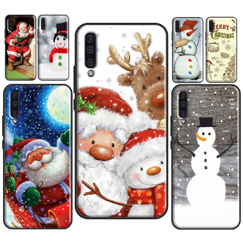 Santa Merry Christmas Snowman Phone Case For Samsung A72 A52 A42 A32 A12 A11 A31 A51 A71 A40 A50 A70 A10 A02S A21S A20e