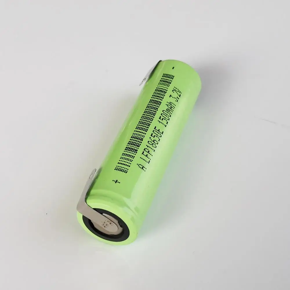 2-6PCS 1500mah 3.2V 18650 Rechargeable LiFePO4 Battery with soldering tabs for 12V 24V e-bike UPS power HID solar light