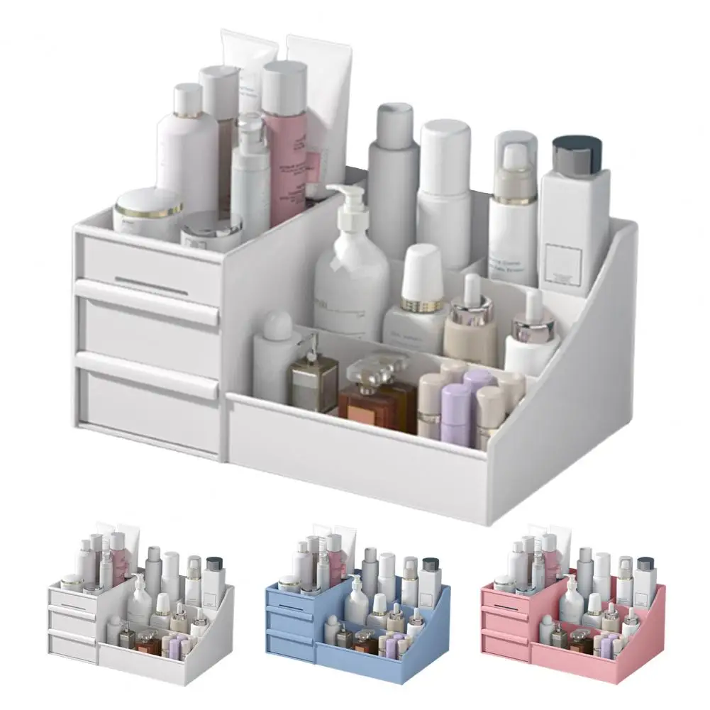 2021 Large Capacity Cosmetic Storage Box Makeup Drawer Organizer Jewelry Nail Polish Makeup Container Desktop Sundries Box