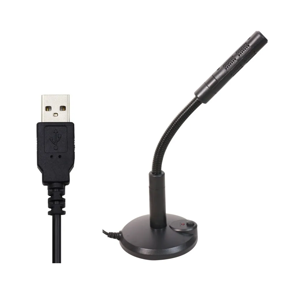 

Adjustable USB Laptop Microphone Mini Studio Speech Microphone Stand Mic With Flexible Stand for Desktop PC