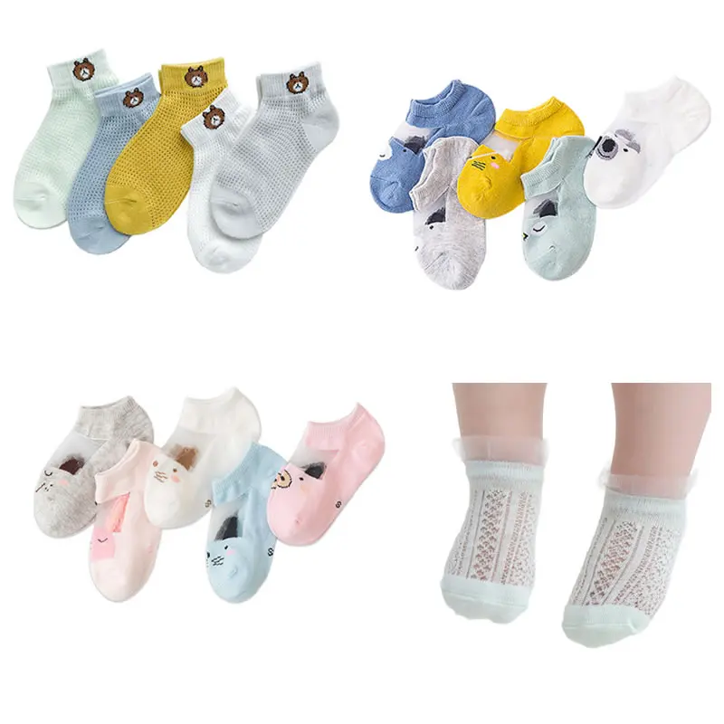 Baby Girls Socks Summer Ultra-thin Mesh Kids Crystal Ice Silk Socks Children Baby Toddler Summer Mesh Socks