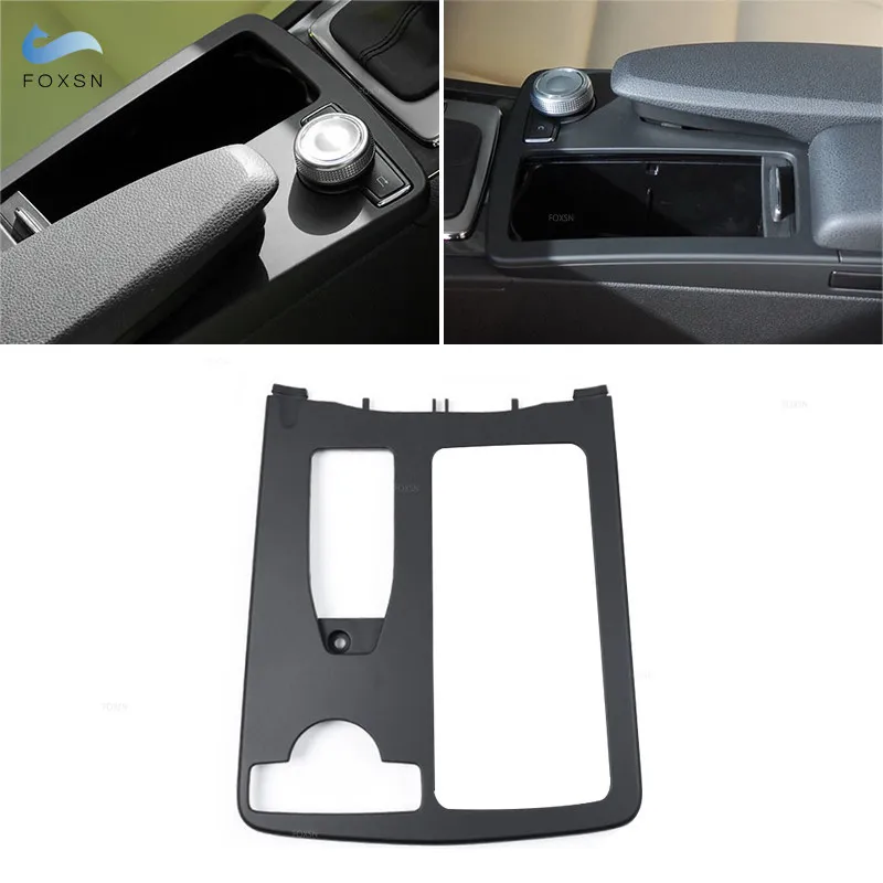 

RHD для Mercedes Benz W204 C180 C200 C220 W212 E300, центральный подлокотник, консоль, держатель для чашки с водой, затвор, внешняя рамка, защитная накладка