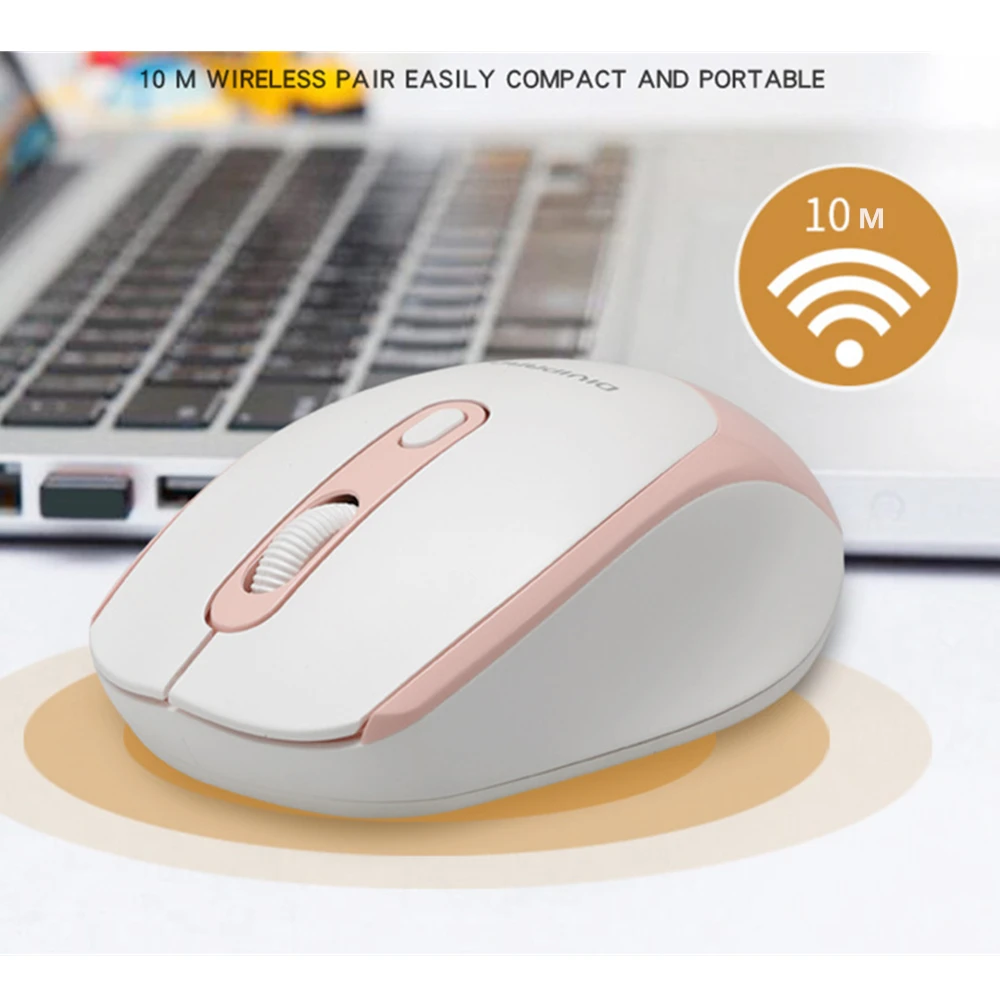 

2.4G wireless silent mouse 1600DPI optical gaming mouse 3 adjustable DPI symmetrical design ergonomic shape for Windows Mac PC