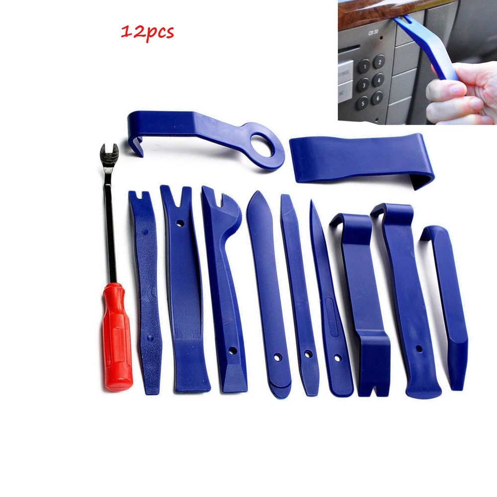 12pcs Blue Open Removal Tools Set Auto Car Audio Door Dash Trim Panel Install & Removal Pry Tool Bag High Quality