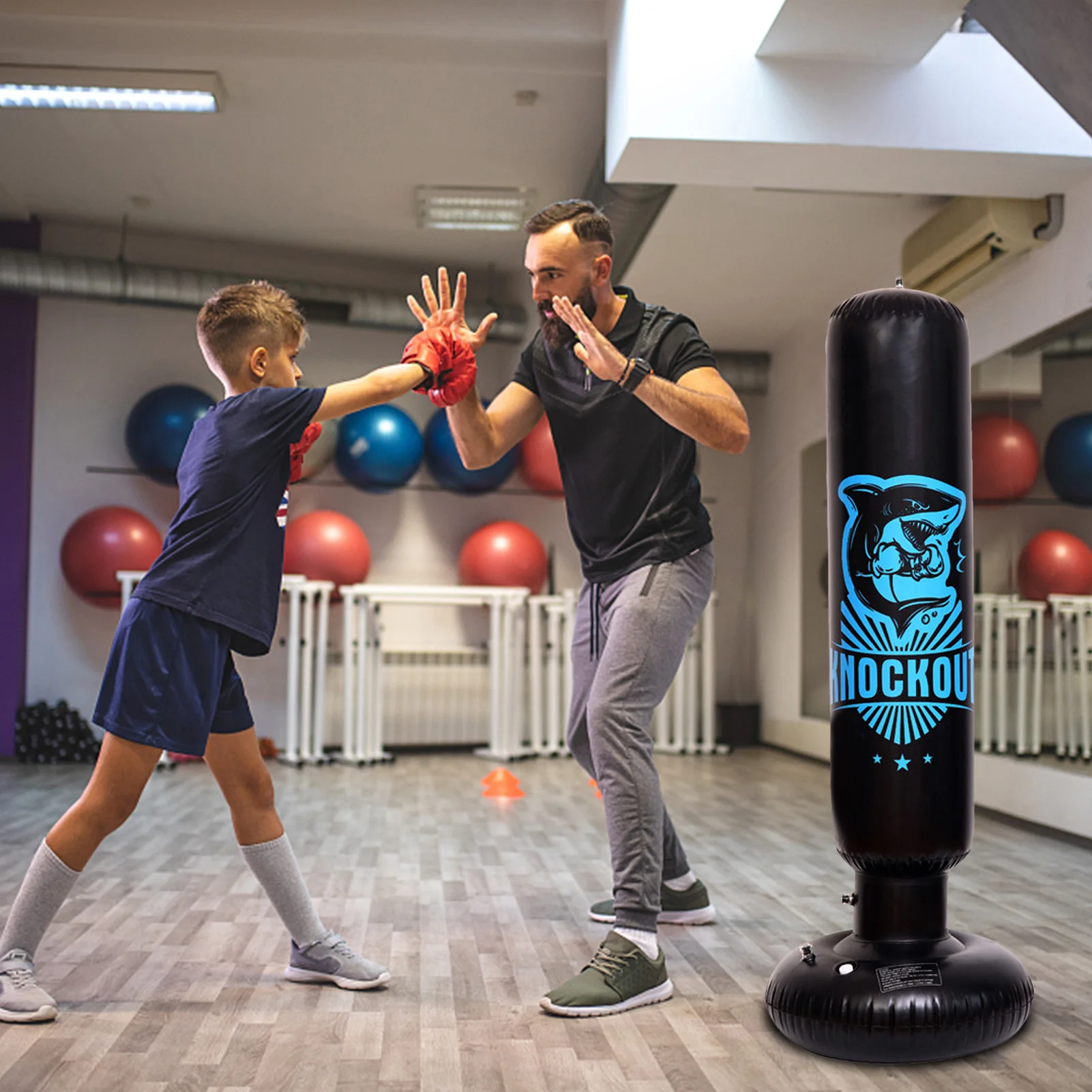 Sac de boxe debout pour enfants et adultes, sac de sable, entraînement physique, entraînement de poids, jouet de boxe