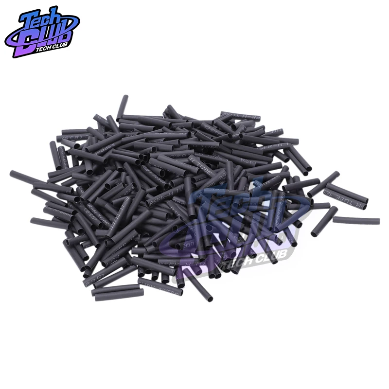 400pcs 3.5mm Shrinking Heat Shrink Tubing Electrical Connection Wire Wrap  2:1 Polyolefin  Insulated Sleeving Tubing Black