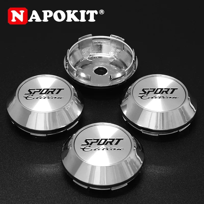 4pcs 68mm SPORT Edition Logo Car Emblem Badge Car Wheel Center Caps Auto Wheel Rim Hub Cap Cover