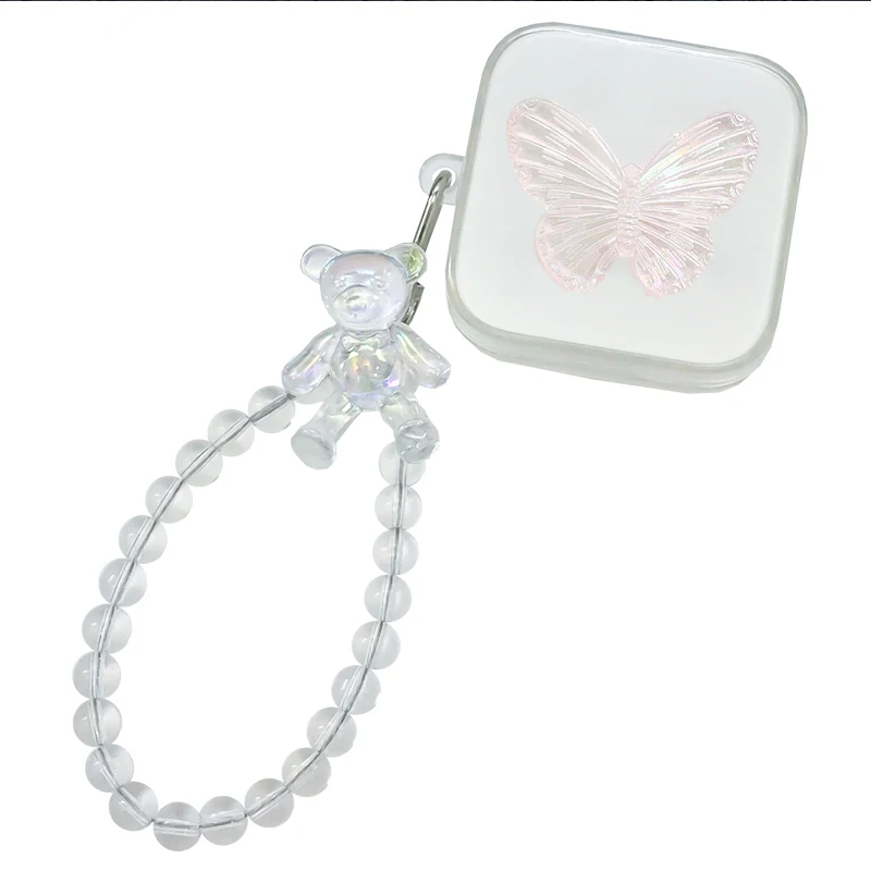 Mềm Mại Ốp Lưng Trong Suốt Xiaomi Air 2S/Không 2SE Ốp Lưng Dễ Thương Bướm Pha Lê Mặt Dây Tai Nghe Nhét Tai Dành Cho XiaomiAir2 ốp Lưng Bảo Vệ