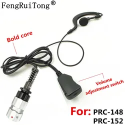 PRC-152  6-pin Volume adjustment switch bold core headset PTT MIC Radio earphone for  TRI TCA/AN PRC152 PRC148 Talkie Walkie