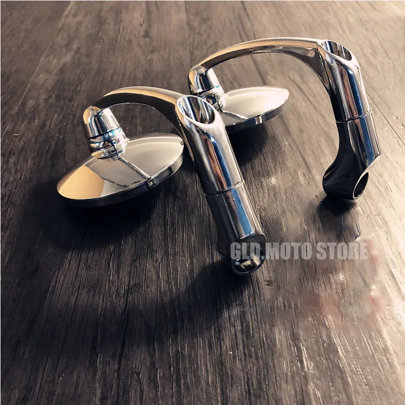 10mm/8mm Universal Motorcycle Round Mirror Scooter E-Bike Cafe Racer Retro Rearview Mirrors Electrombile Back Side Mirror