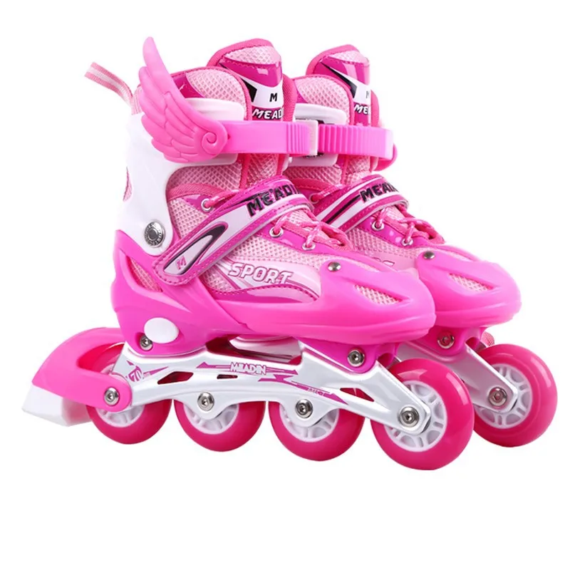 Roller skates for children single flash inline skates outdoor children's practice roller skates skating shoes adjustable skates