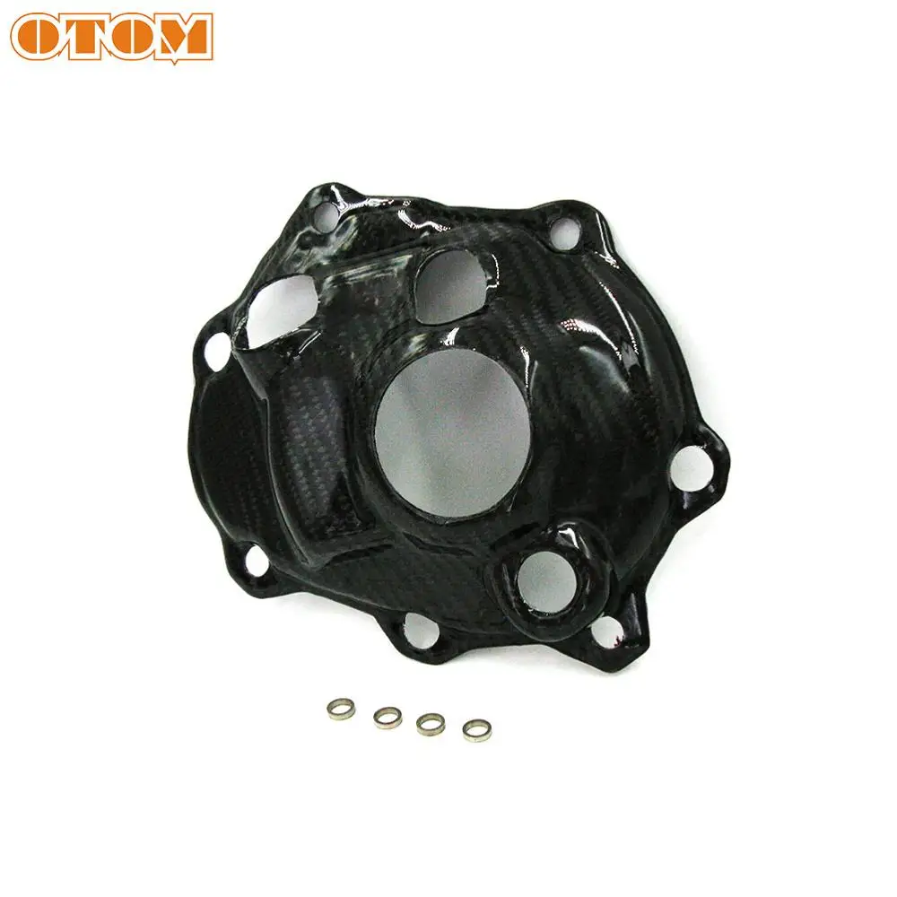 OTOM Motorcycle Ignition Cover Protector Carbon Fiber Stator Magneto Alternator Generator Guard For YAMAHA YZF YZ250F 2014-2018