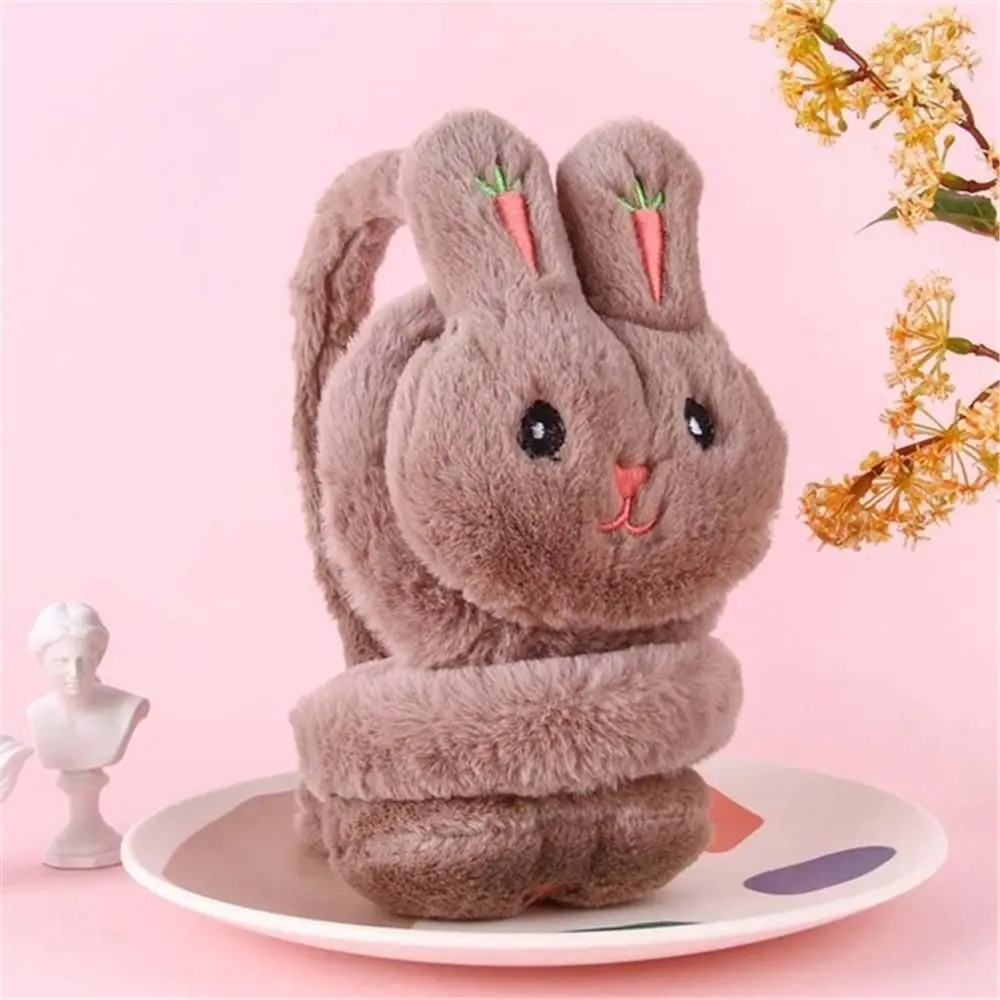 New Cartoon Rabbit Winter Warm Earmuffs Fashion Plush Thick Soft  Ear Cover Ear Protection Warmth Ear Muffs For Aldult Kids