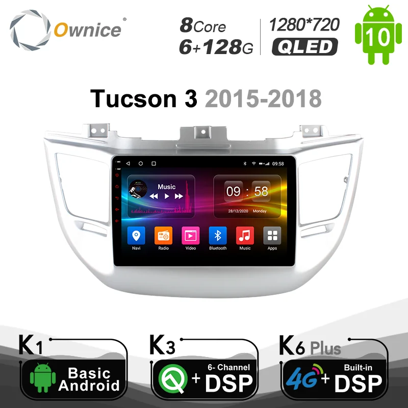 QLED Восьмиядерный Android 10,0 автомобильный dvd-плеер GPS Navi для Hyundai Tucson 3 2015 - 2018 k3 k5 k6 Plus DSP 4G SPDIF 6G 128G