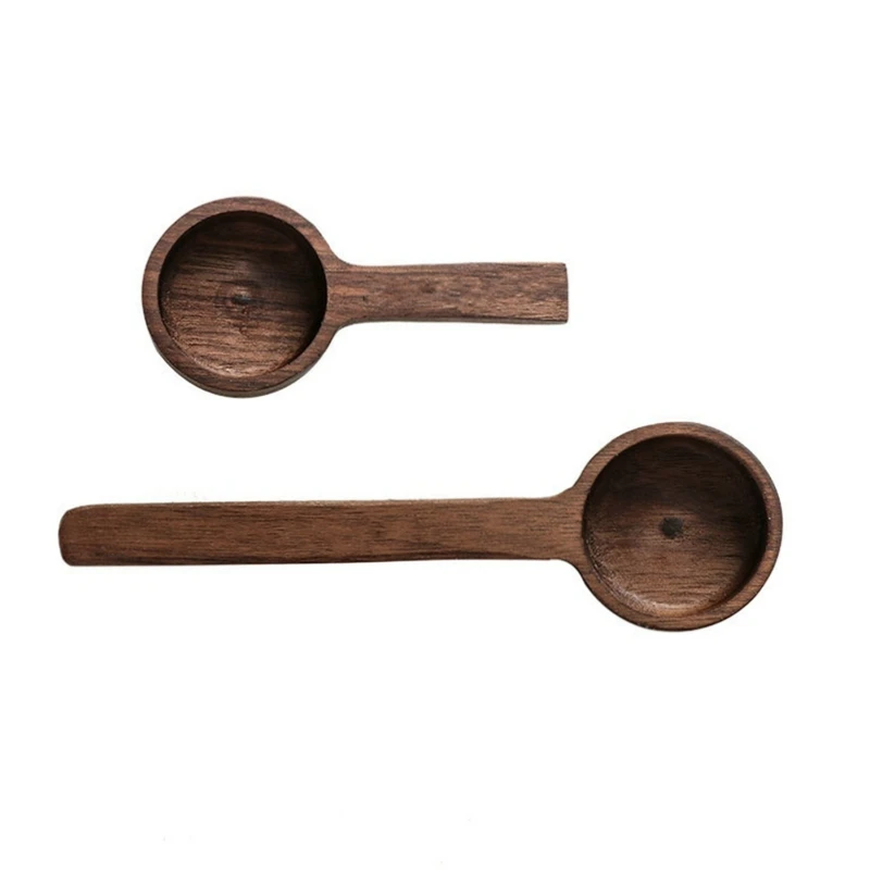 

8G/10G Walnut Wooden Measuring Spoon Measuring Scoop Wooden Long Handle Coffee Scoop Coffee Spoon Coffee Bean Tea Measuring Tool