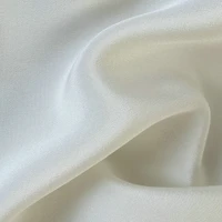 100% Natrue 40 mm Seda CDC Crepe de Chine Tela blanco de lujo Ropa Vestido Marerials Tela crepé pesada de seda real suave