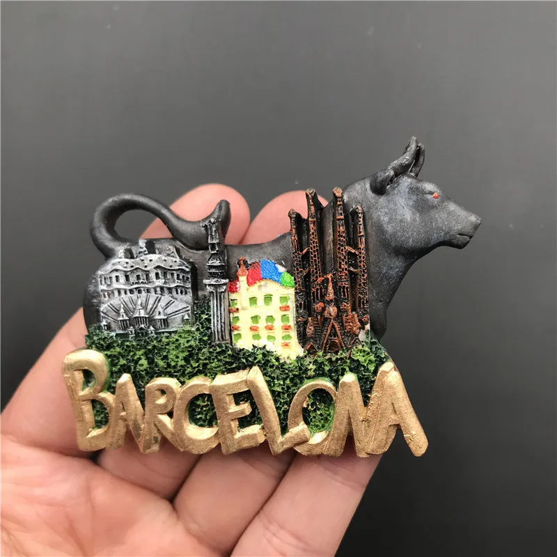 National Tourist souvenir Hungary dubai Thailand Poland Egypt Italy Australia Germany Spain Belgium resin refrigerator magnet